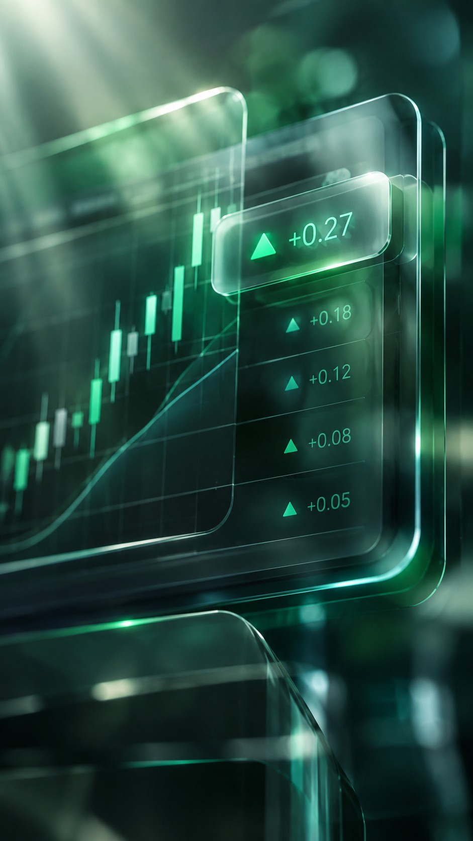 Macro close up of a price ticker display with tiny price increments highlighted